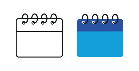 Aufkleber - Calendar icon set. blank calender symbol set, Day, week, month, year png and vector illustration on transparent background