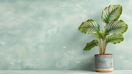 Poster - Greenery by a textured wall
