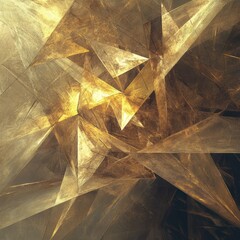 Wall Mural - the golden abstract composition depicts geometric shapes and light