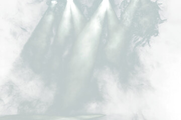 Poster - Dramatic stage lighting with smoke effect.