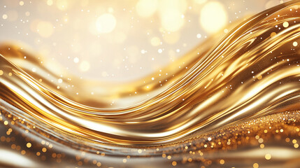 Wall Mural - liquid gold swirls: an abstract composition showcases fluid, lustrous gold in graceful waves, creati