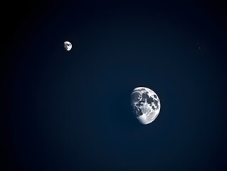 earth and moon from space