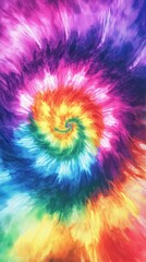 Poster - A Vivid Swirl Of Multiple Colorful Hues in a Circular Pattern