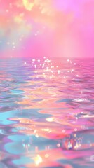 Poster - Vibrant colors of the sea reflecting a magical cloudy sky