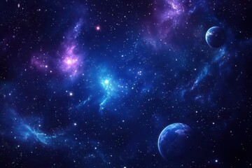 Wall Mural - A beautiful depiction of stars and celestial bodies in space