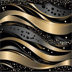 Wall Mural - elegant abstract design featuring black gold and gray elements
