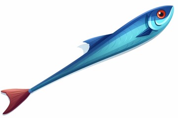 Aufkleber - A beautifully isolated fish against a pure white background for a clean and striking visual impact