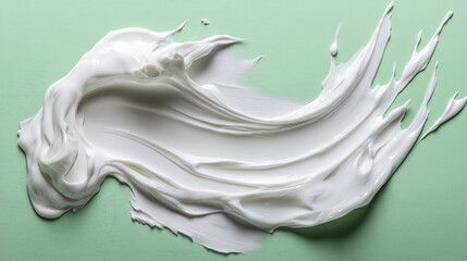 Poster - Creamy White Texture on Soft Green Surface Ideal for Backgrounds, Design Projects, and Creative Inspiration in Modern and Minimalist Aesthetics