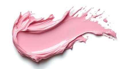 Poster - Vibrant Pink Paint Smudge with a Glossy Finish Ideal for Artistic Backgrounds, Creative Projects, or Abstract Designs in Digital Media