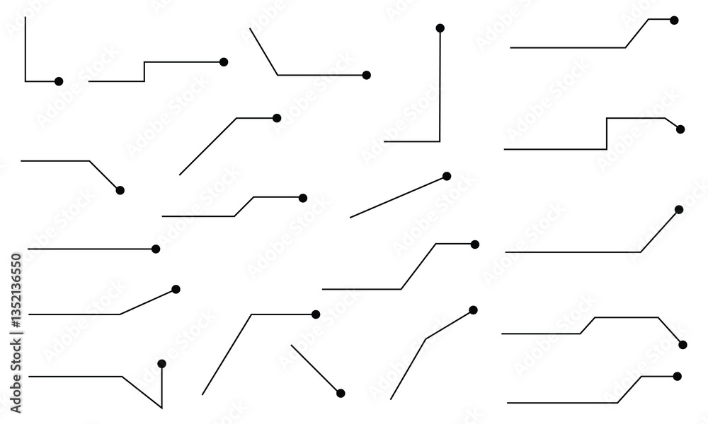 Callouts titles set. Digital callouts . Line callout label set ...