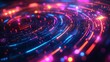 © Arc std. - Abstract glowing circular tech background.