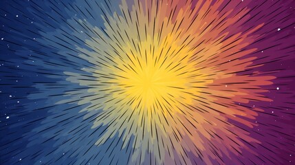Poster - Vibrant colored background with adjusted light rays creating a dynamic visual effect