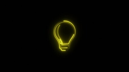 light icon animation video. idea icon 