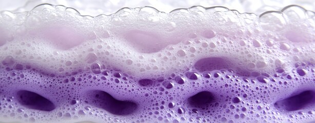 Poster - A zoomed-in shot of lively pink soap bubbles producing a textured, bubbly surface with diverse shades and sizes