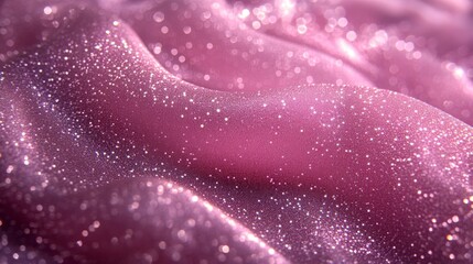 Poster - A glistening, sheer fabric in lively pink, accented with twinkling lights, generating a mesmerizing, mystical environment
