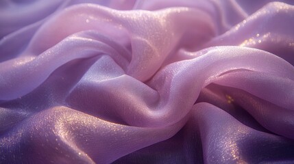 Poster - A sparkling, clear fabric in bright pink, decorated with shining lights, producing a captivating, celestial ambiance