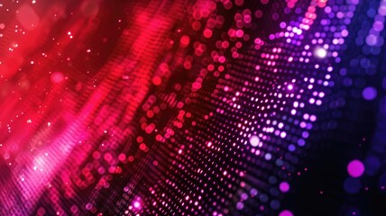 Poster - abstract picture micro light sparkling particle represent data flow vivid flowing wave with high tec