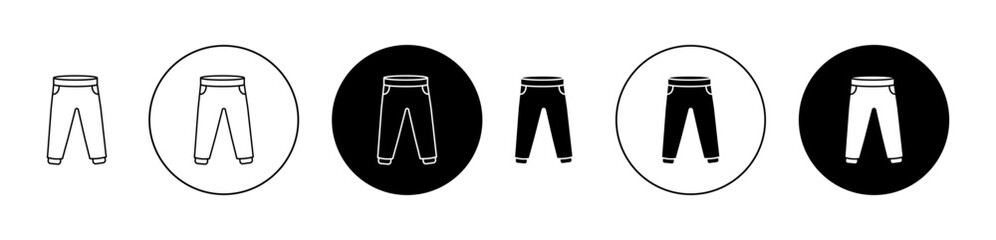Wall Mural - pants trousers icon editable vector set