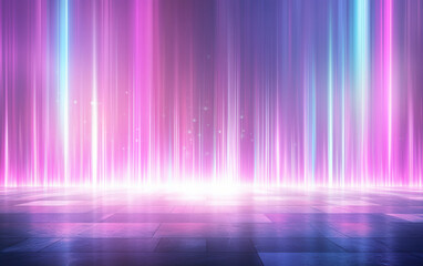 Poster - Vibrant abstract background with glowing neon lights and vertical lines creating dynamic atmosphere, perfect for creative projects
