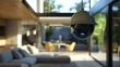 © Af - Modern Home Security: Dome Camera Surveillance in Luxurious Living Space