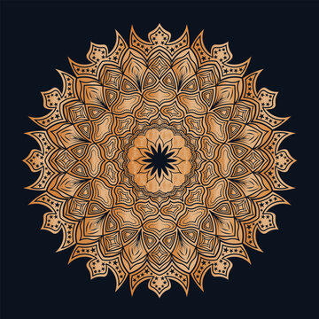 Luxurious Gold Mandala Designs on Dark Background with Intricate, Symmetrical, and Decorative Patterns for Art and Relaxation.