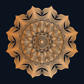 Luxurious Gold Mandala Designs on Dark Background with Intricate, Symmetrical, and Decorative Patterns for Art and Relaxation.