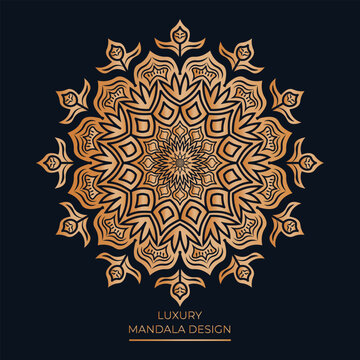 Luxurious Gold Mandala Designs on Dark Background with Intricate, Symmetrical, and Decorative Patterns for Art and Relaxation.