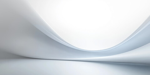 Wall Mural - futuristic abstract background. white and gray tone. soft smooth of light, abstract shape, curve lin