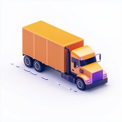 Poster - AI Driven Global Supply Chain Visualization with Futuristic Truck Design and Dynamic Logistics Elements