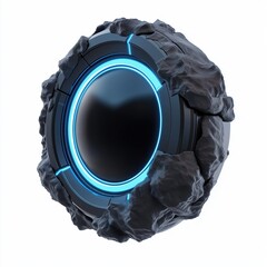 Poster - Advanced AI-Powered Space Mining Operation Concept with Futuristic Design and Innovative Technology Elements