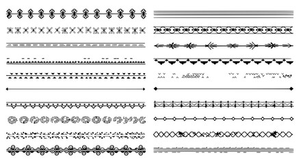 Poster - Elegant Graphic Design Elements:A collection of versatile graphic design elements. They range from delicate lines and patterns to intricate borders.