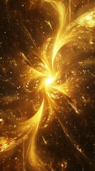 Poster - An abstract illustration of radiant light and celestial shapes