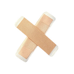 adhesive bandage on white background