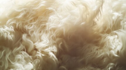 Wall Mural - Textured close-up of soft white wool fabric capturing fluffy fiber details