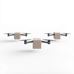 Poster - Futuristic Autonomous Delivery Drones in Action Transforming Logistics and Supply Chain Operations