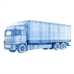 Poster - Futuristic Logistics Truck Design for Blockchain Tracking and Secured Transportation Solutions