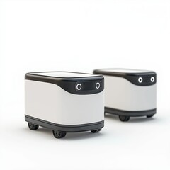 Poster - Futuristic AI Delivery Robots for Last Mile Logistics Solutions in Modern Urban Environments