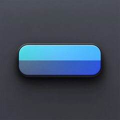 Aufkleber - Gradient Blue Rectangular Button: Modern UI Element on a Dark Gray Background, Web Interface Design
