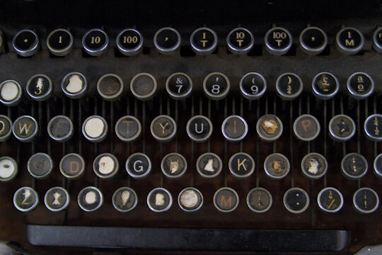vintage typewriter keys