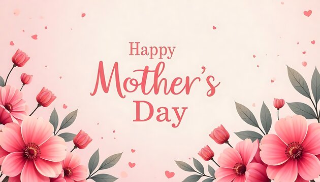 Mother's Day sale banner with vintage floral patterns, Perfect for a Festive Announcement, Greeting Card Flyer Banner Poster, created with generative ai