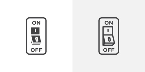 Aufkleber - Electric switch Icon set. vectors for apps and website designs