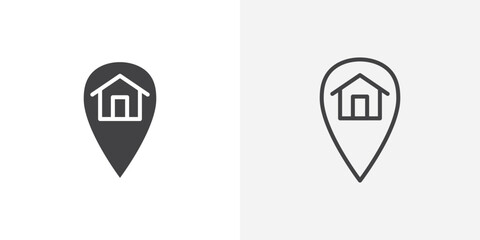 Aufkleber - Home location vector icon symbol. illustration sign collection.