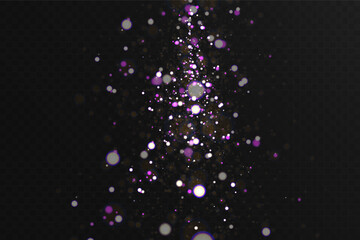 Aufkleber - 	
Abstract magical glowing bokeh lights on dark background with purple and gold sparkles, soft blurry fantasy effect, elegant festive backdrop.
