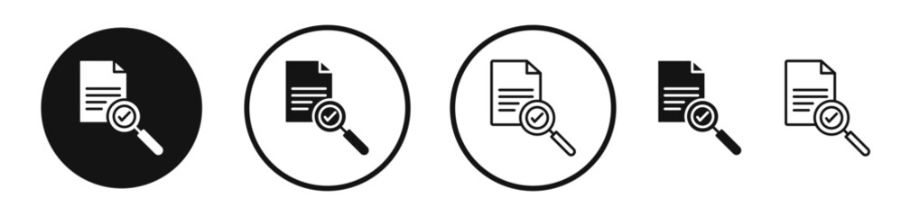 Fototapete - Compliance document icon set. vector icons for apps and website ui design