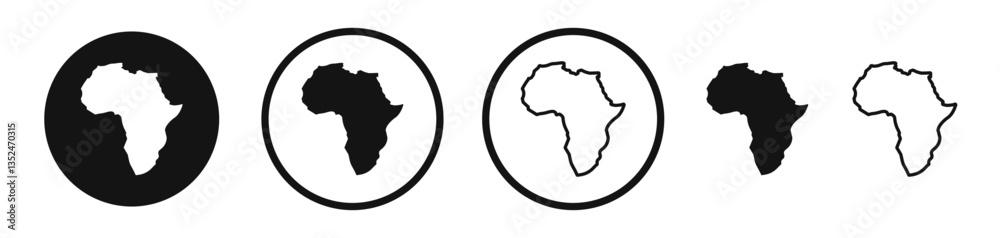 Earth africa icon set. vector icons for apps and website ui design ...