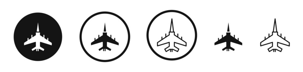 Poster - Fighter jet icon set. vector icons for apps and website ui design