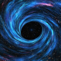 Poster - A stunning artistic representation of a theoretical black hole in space