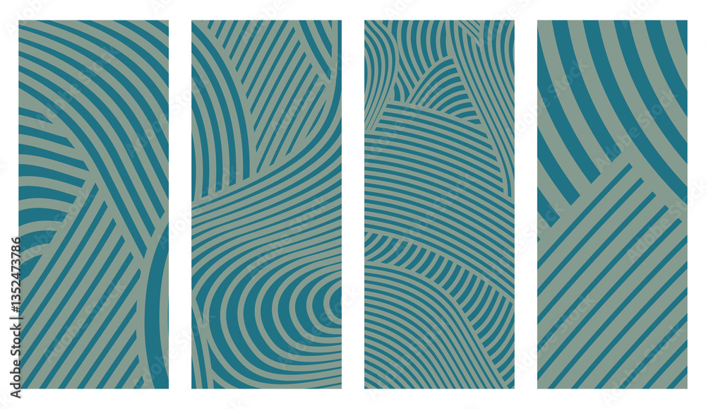 Collection Abstract irregular multi color striped lines textured background design bundle. for clothes, fabric, cover, background, invitations, X banner and others