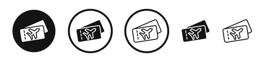 Poster - Ticket airline icon set. vector icons for apps and website ui design