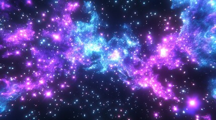 Poster - A beautiful image of the vast and colorful cosmic space